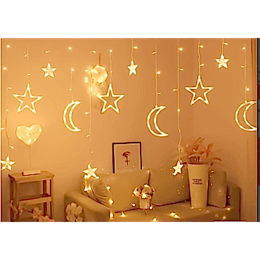 Ay Yıldız Perde Led 3m