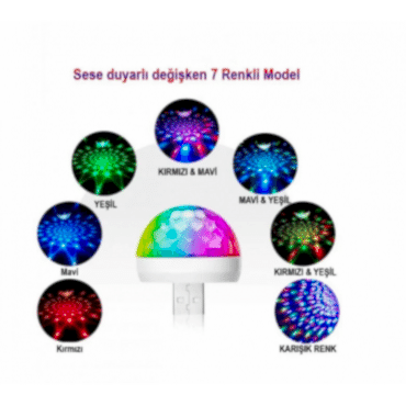 Usb Girişli Sese Duyarlı Disko Topu