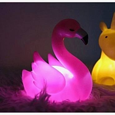 LED Işıklı Flamingo Masa Lambası