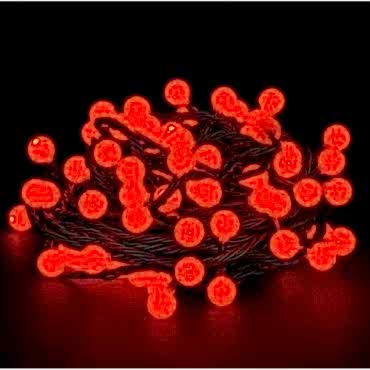 5m 28 Led Kırmızı Işık Siyah Kablo Fişli