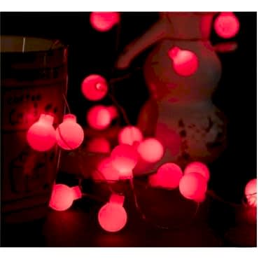 5m 28 Led Kırmızı Işık Şeffaf Kablo Fişli Eklemeli