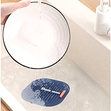 Süzgeçli Lavabo Gider Koruyucu Mat Gri