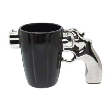 Metalik Silah Tasarımlı Kupa Bardak