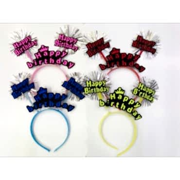Happy Birthday Neon Renk Doğum Günü Tacı 12 Adet