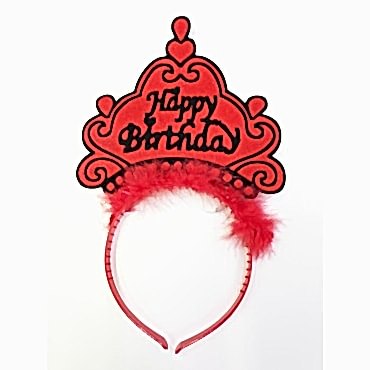 Happy Birthday Yazılı Neon Renk Taç 12 Adet