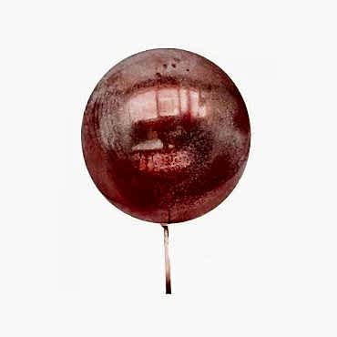 Kırmızı Simli Yuvarlak Şeffaf Balon 24 İnç