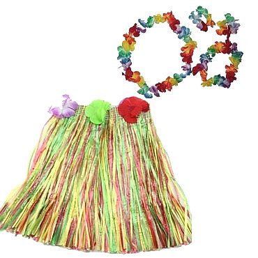 Hawaii  Kolye Etek Taç ve Bileklik Seti