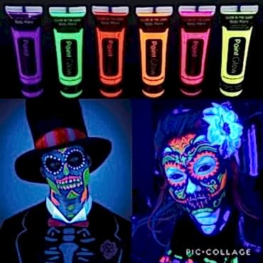 Neonlu Glow Parti Yüz Boyası 6 Renk 6 Adet