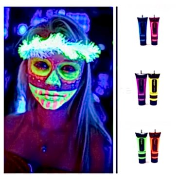 Glow Stick Boya Fosforlu Krem Boya 12 Adet