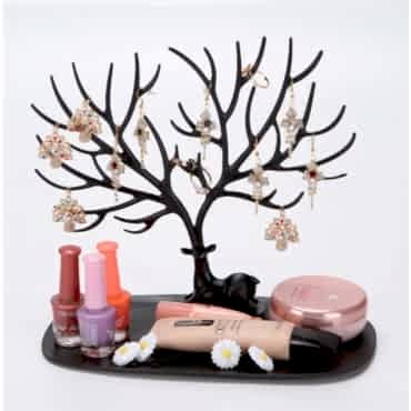 Geyik Tasarımlı Takı Standı Siyah