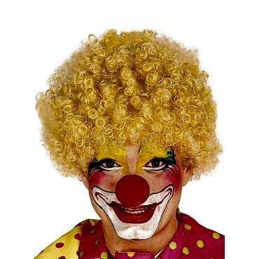 Sarı Renk Kıvırcık Afro Palyaço Seti