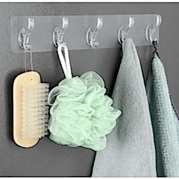 Yapışkanlı 5 Kancalı Askı