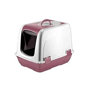 Mikopet Küçük Kapalı Kedi Tuvaleti Pembe