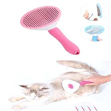 Otomatik Temizlenen Evcil Hayvan Tarağı Pembe