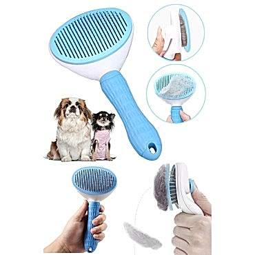 Otomatik Temizlenen Evcil Hayvan Tarağı Mavi