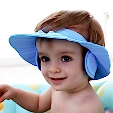 BEBEK BANYO ŞAPKASI DÜĞMELI KULAKLIKLI