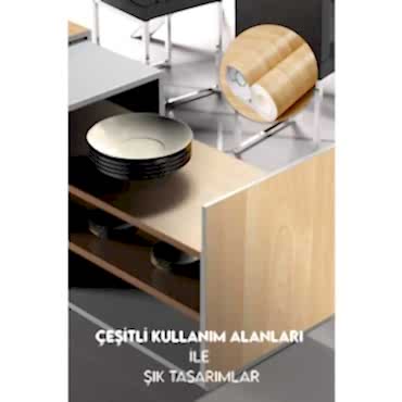 Ahşap Görünümlü Kendinden Yapışkanlı Kaplama Folyosu 5 Metre