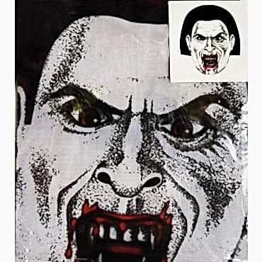 YÜZE YAPIŞAN KAFAYA TAM GEÇMELI STREÇ KANLI VAMPIR MASKE