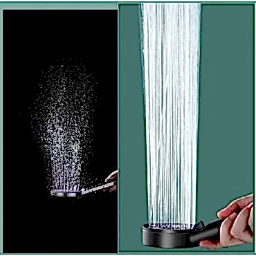 5 Kademeli Duş Başlığı Siyah