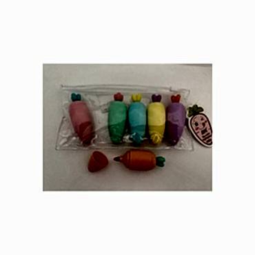 Havuç Tasarımlı Fosforlu Kalem Seti