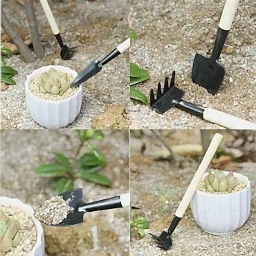 Mini Ahşap Hobi Bahçe Seti 3 Parça