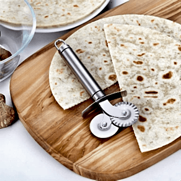 Çift Başlıklı Pizza Hamur Bıçağı