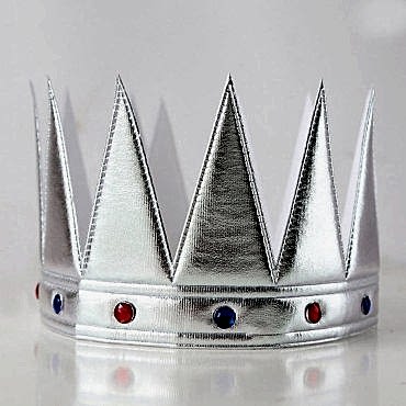 Yumuşak Gümüş Kral Tacı 55 cm