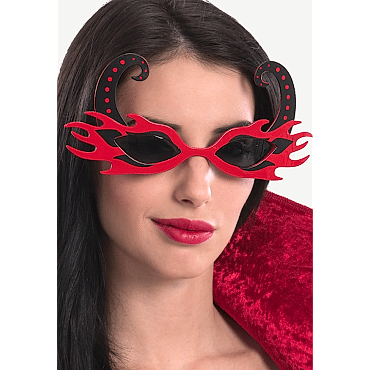 Kırmızı Alevli Parti Gözlüğü