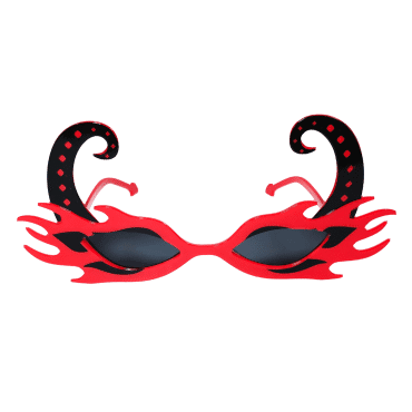 Kırmızı Alevli Parti Gözlüğü