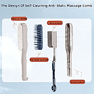 Kendini Temizleyen Saç Tarağı