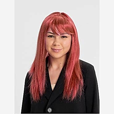 Kızıl Renk Düz Kesim Peruk