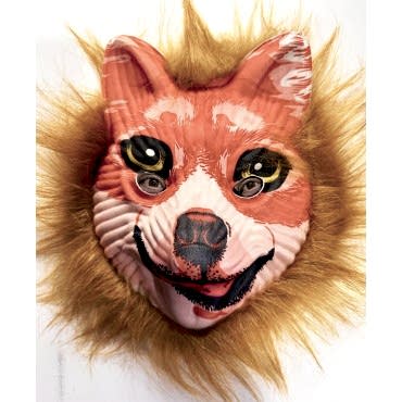 Kahverengi Saçlı Peluş Tilki Maskesi Mega Peluş 24 No