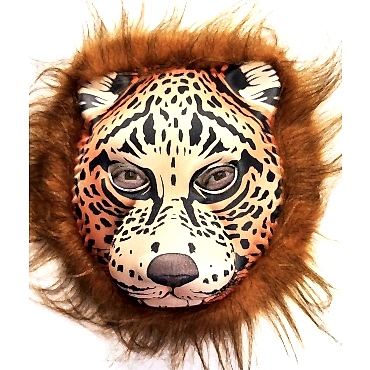 Kahverengi Saçlı Yeleli Aslan Maskesi Eva Mega Peluş 37 No