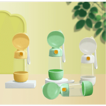 Taşınabilir Evcil Hayvan Mama Hazneli Su Matarası