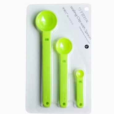 Ölçme Kaşıklı Poşet Klipsi 3'lü Paket