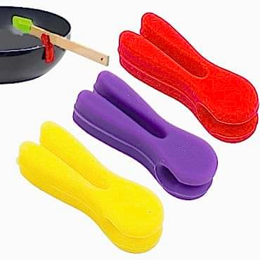 Silikon Tava Kaşık Tutacağı 3'lü Paket