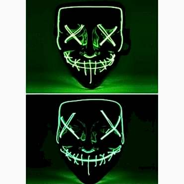 LED Işıklı Yeşil Maske