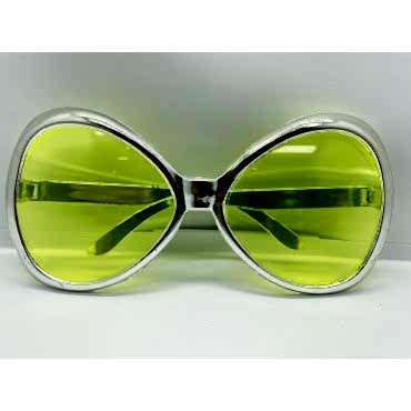 Gümüş Renk Yeşilçam Nostalji 80li Yıllar 90lı Yıllar Parti Gözlüğü  7x16 cm