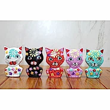 Ahşap 5'li Kedi Seti Model 1