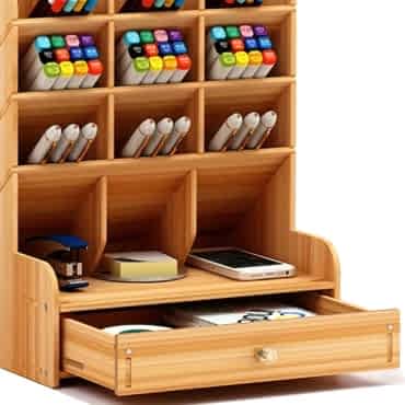 Bölmeli ve Çekmeceli Ahşap Organizer 