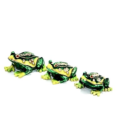 Swarovski Taşlı 3'lü Kurbağa Seti 