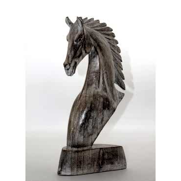 Ahşap At Büstü 40 cm