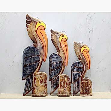 Ahşap 3'lü Pelikan Seti