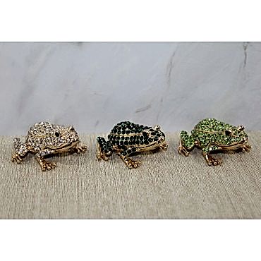 Swarovski Taşlı Minik Figür - Kurbağa Model 2