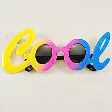 Cool Yazılı Rengarenk Parti Gözlüğü 