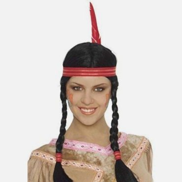 Tüylü Örgülü Kızılderili Parti Peruğu