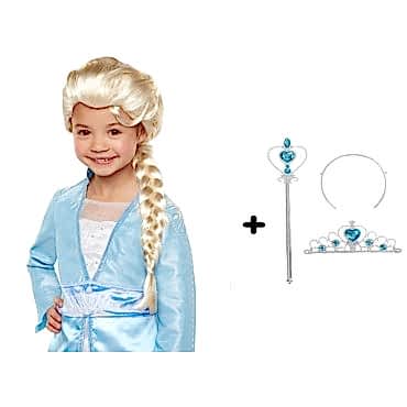 Karlar Ülkesi Frozen Elsa Kostüm Seti Çocuk Boy