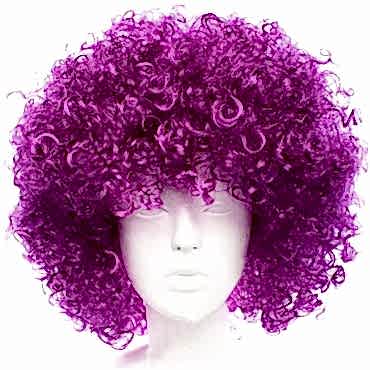 Koyu Mor Violet Renk Afro Bonus Parti Peruğu