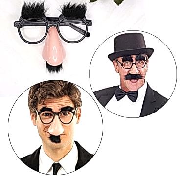 Eğlenceli Kılık Değiştirme Kaş Bıyık Mizah Gözlüğü 9x13 cm