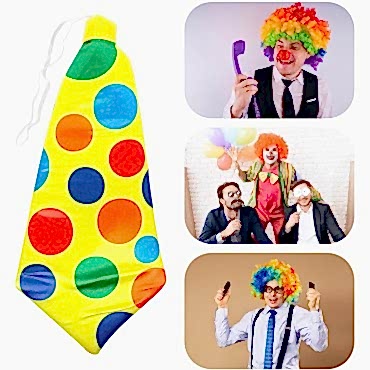  Palyaço Kravatı Lastikli Geniş Kesim 